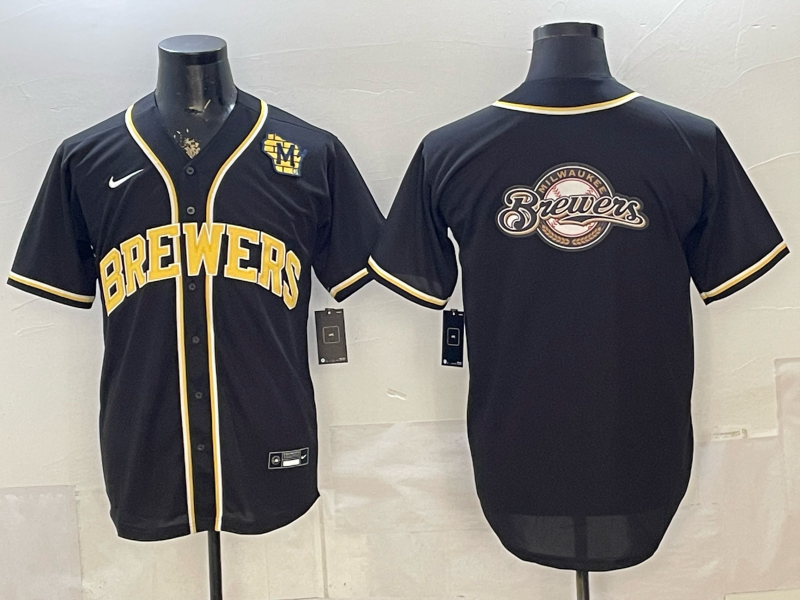 men 2026 Milwaukee Brewers blank black Game Nike MLB Jersey 064729